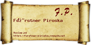 Fürstner Piroska névjegykártya